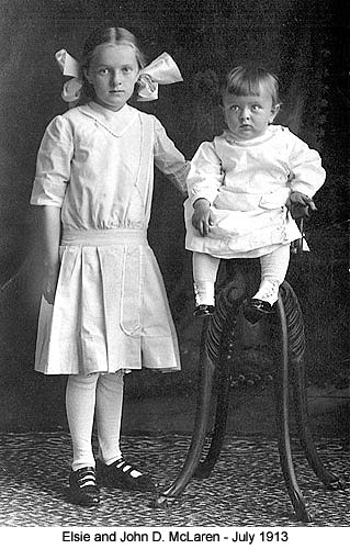 Sister Elsie and John D. McLaren in July 1913