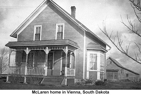 McLaren home, Vienna, South Dakota,in Winter