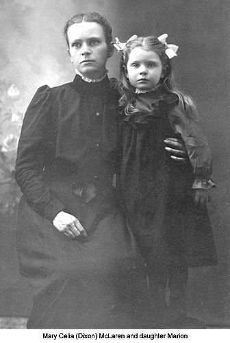 Mary C. (Dixon) McLaren and daughter Marion