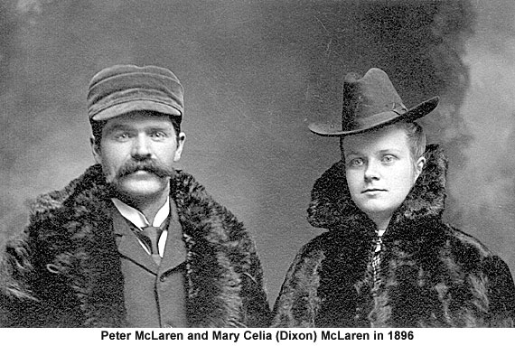 Peter and Minnie McLaren in 1896