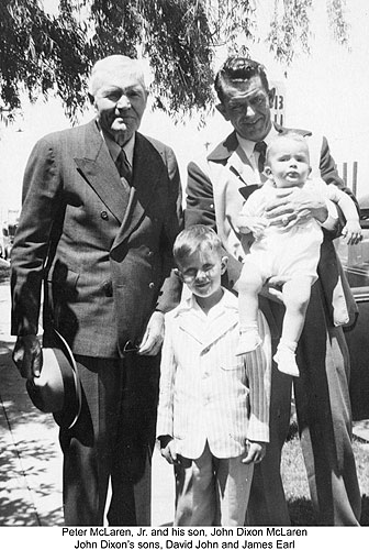 Peter McLaren, Jr., son John and grandsons